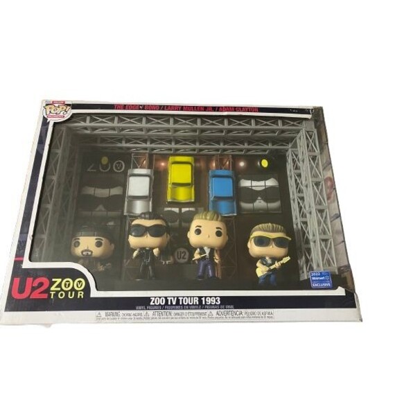Funko Pop Deluxe U2 Zoo TV Tour 1993 Walmart Lmtd Edition Set with Stage New - Picture 5 of 16